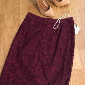 Cabi lace pencil skirt